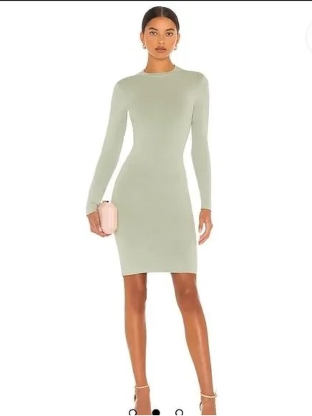 Alice + Olivia Estelle Twist Back Mini Dress, Sage Green